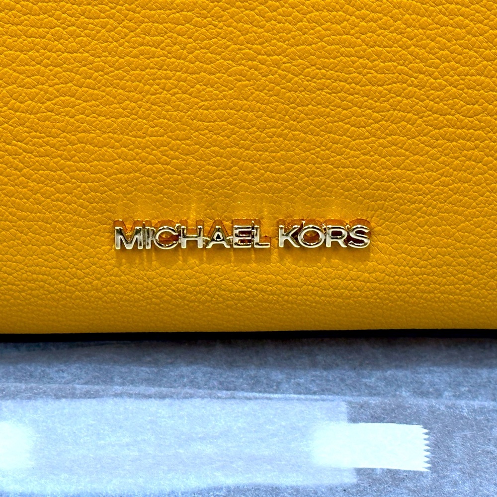 Michael Kors Women's Hamilton Medium Top Zip Leather Satchel (Golden Rod) NWT - Picture 10 of 16